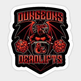Dungeons and Deadlifts Sticker